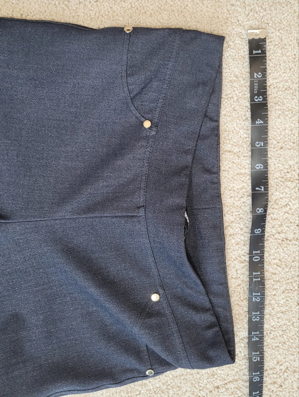 KARL LAGERFELD Woman's Dark Blue Denim Pull On Jeggings Stretchy 6/8 - Picture 4 of 6